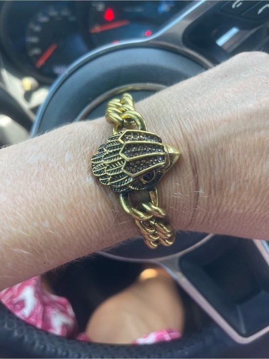 Kurt Geiger Jewelry - Kurt Geiger London Statement Eagle Chain Bracelet Gold Tone Crystal Chunky WOW